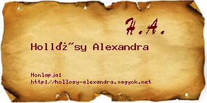 Hollósy Alexandra névjegykártya