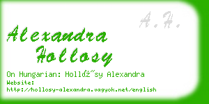 alexandra hollosy business card